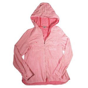 Horny Toad Coral Hoodie, Ladies Size M, Candy Stripe, 100% Organic Cotton